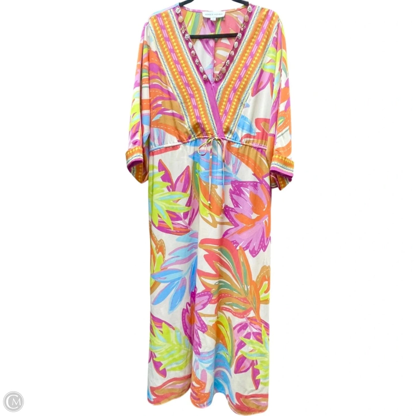 Dress Casual Maxi By Emma And Michele In Tropical Print, Size: Xl