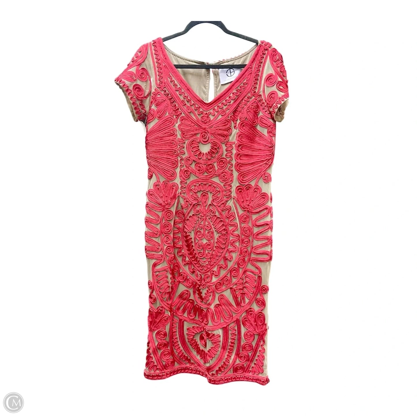 Dress Party Midi By Js Collections In Brown & Red, Size: 8