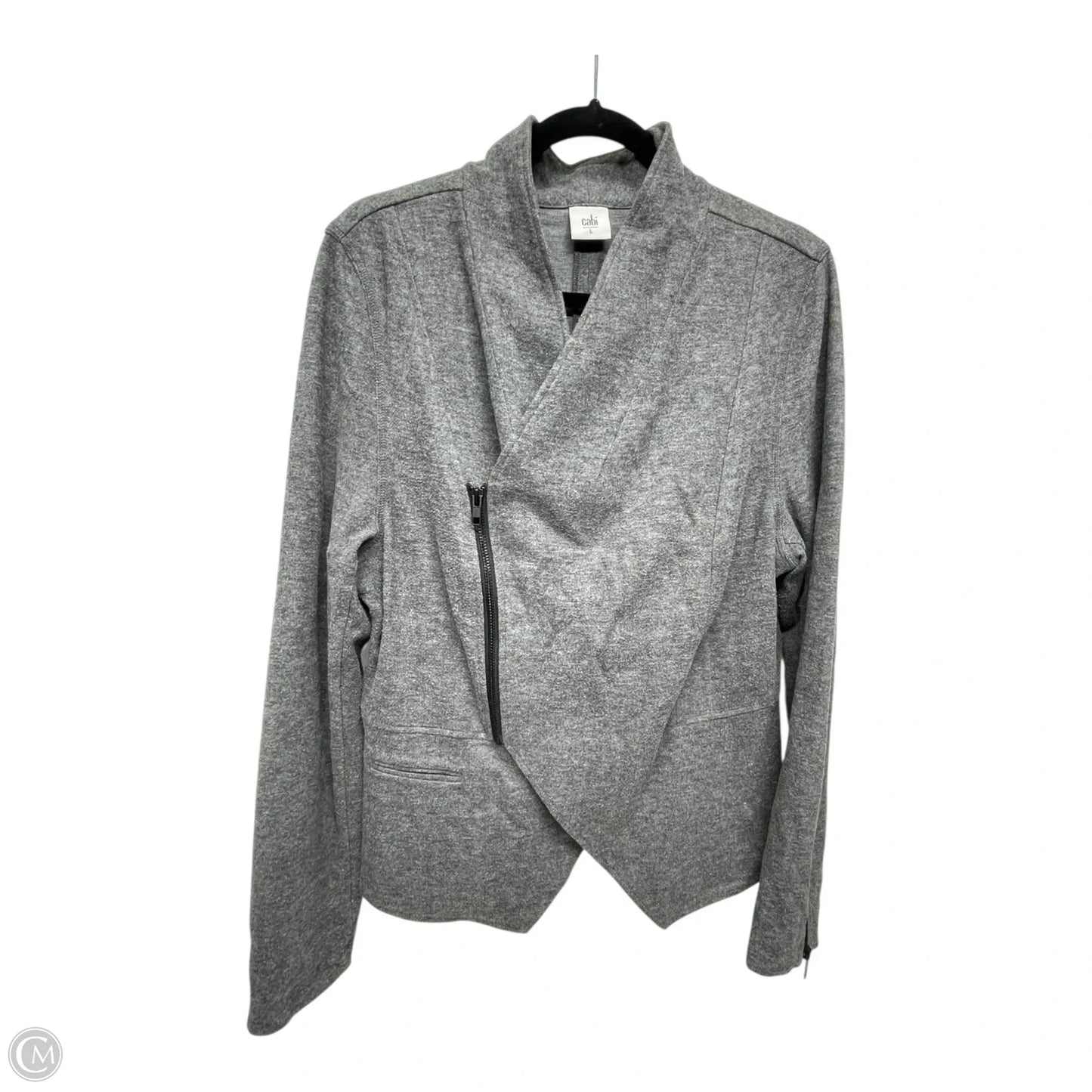 Jacket Moto By Cabi In Grey, Size: L
