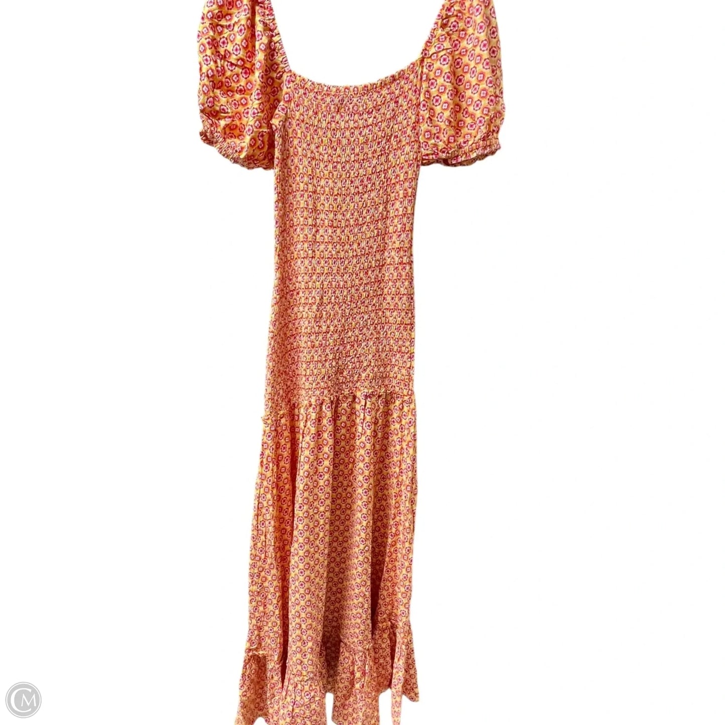 Dress Casual Midi By L. SPACE In Pink & Yellow, Size: Xs