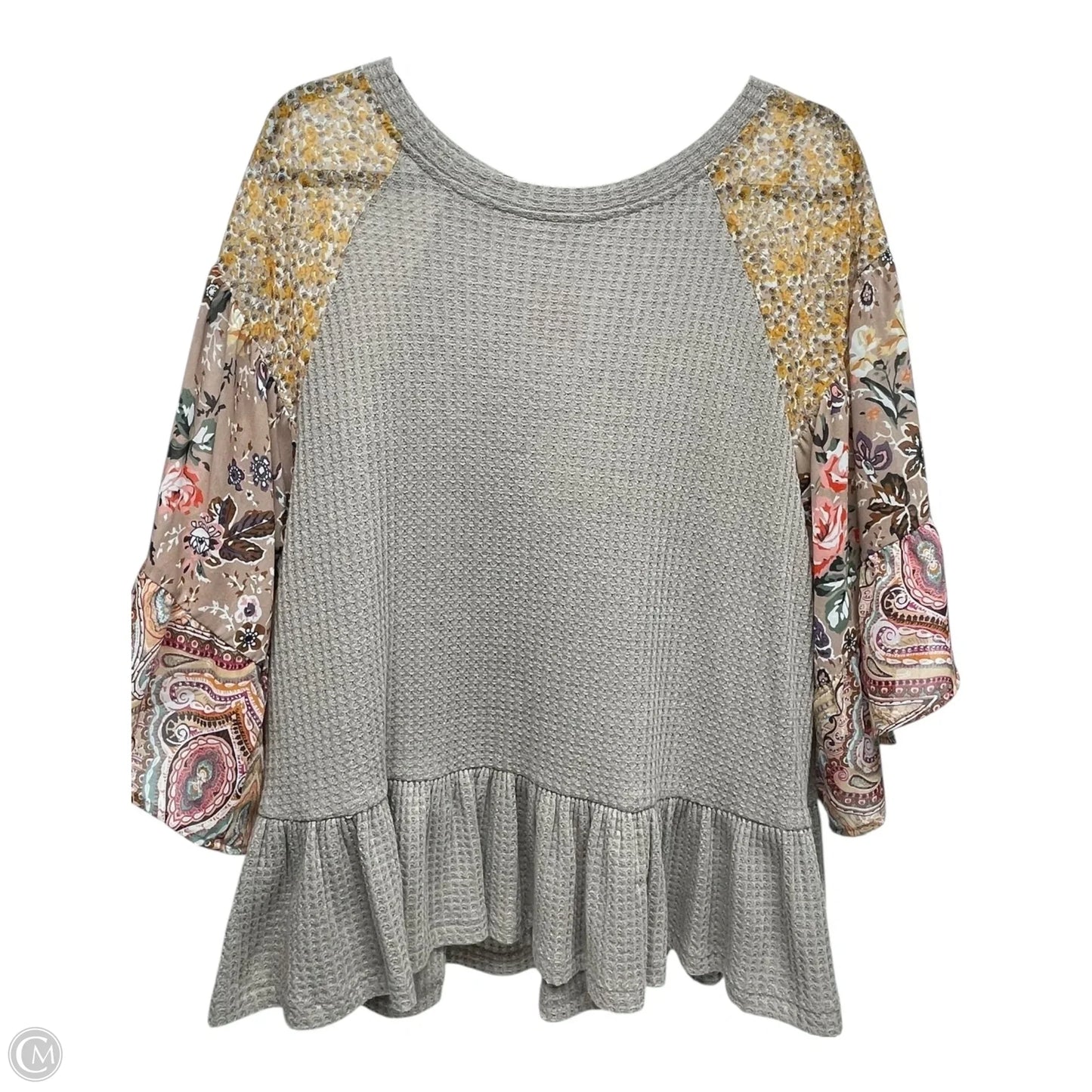 Top 3/4 Sleeve By Umgee In Tan, Size: M