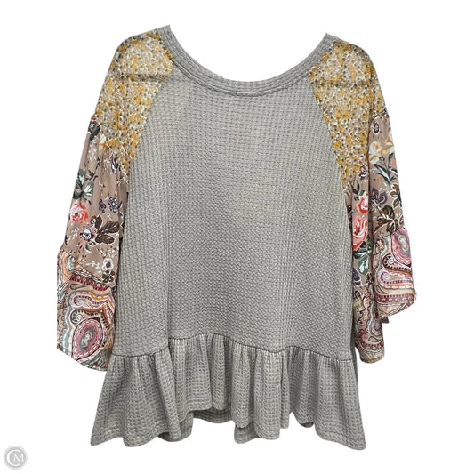 Top 3/4 Sleeve By Umgee In Tan, Size: M