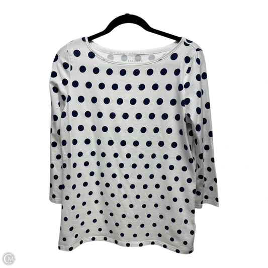 Top 3/4 Sleeve By Talbots In Polkadot Pattern, Size: M