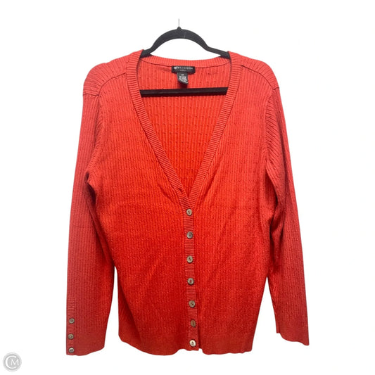 Cardigan By Madison In Orange, Size: 2x