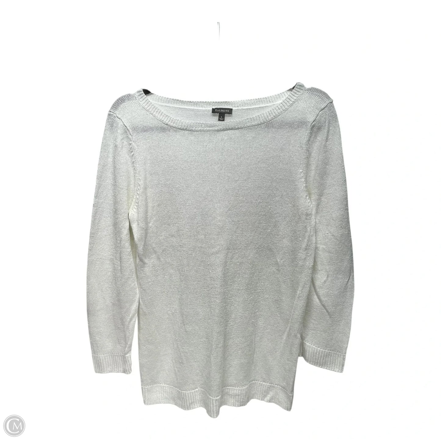 Sweater By Talbots In White, Size: L