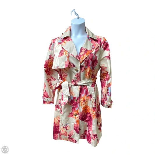 Coat Raincoat By Chicos In Multi-colored, Size: L