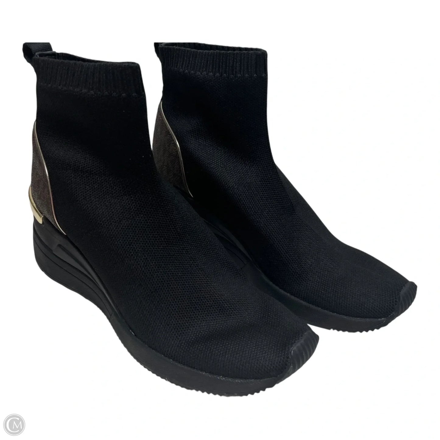 Boots Ankle Heels By Michael By Michael Kors In Black & Brown, Size: 7