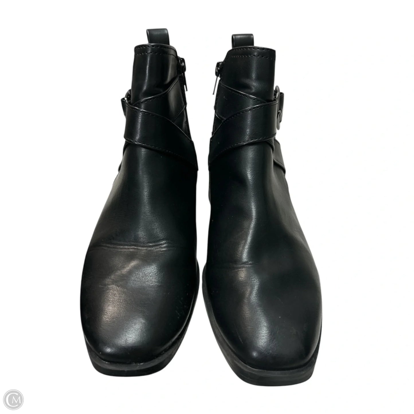 Boots Ankle Heels By Time And Tru In Black, Size: 8