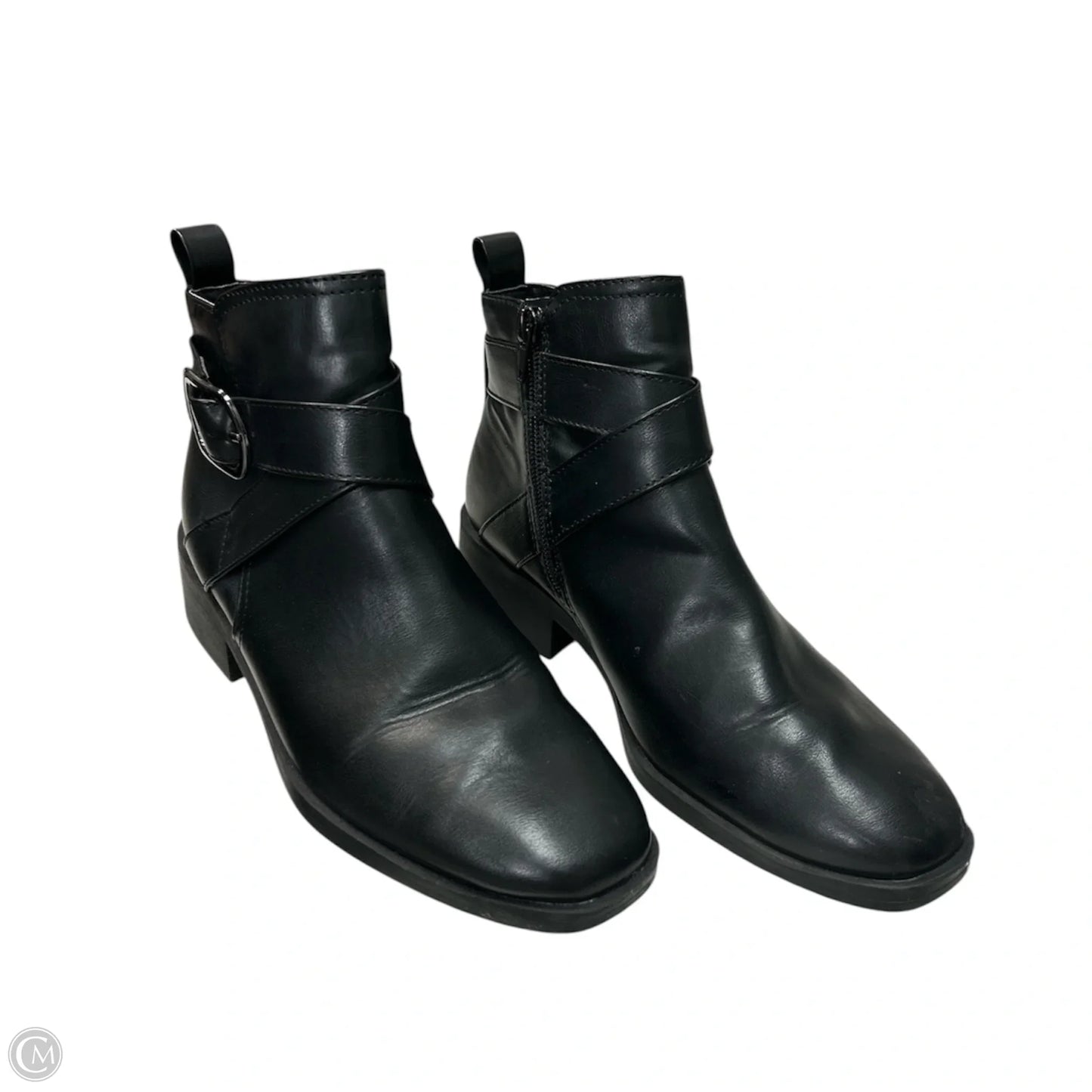 Boots Ankle Heels By Time And Tru In Black, Size: 8