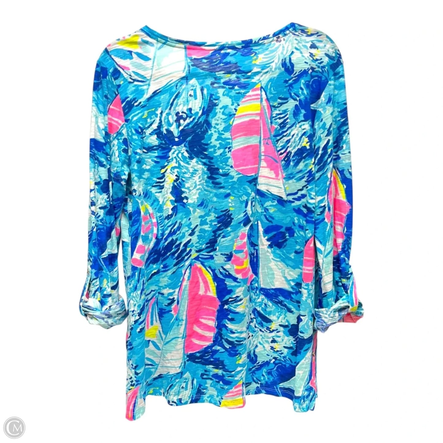 Top Long Sleeve Designer By Lilly Pulitzer In Blue, Size: L