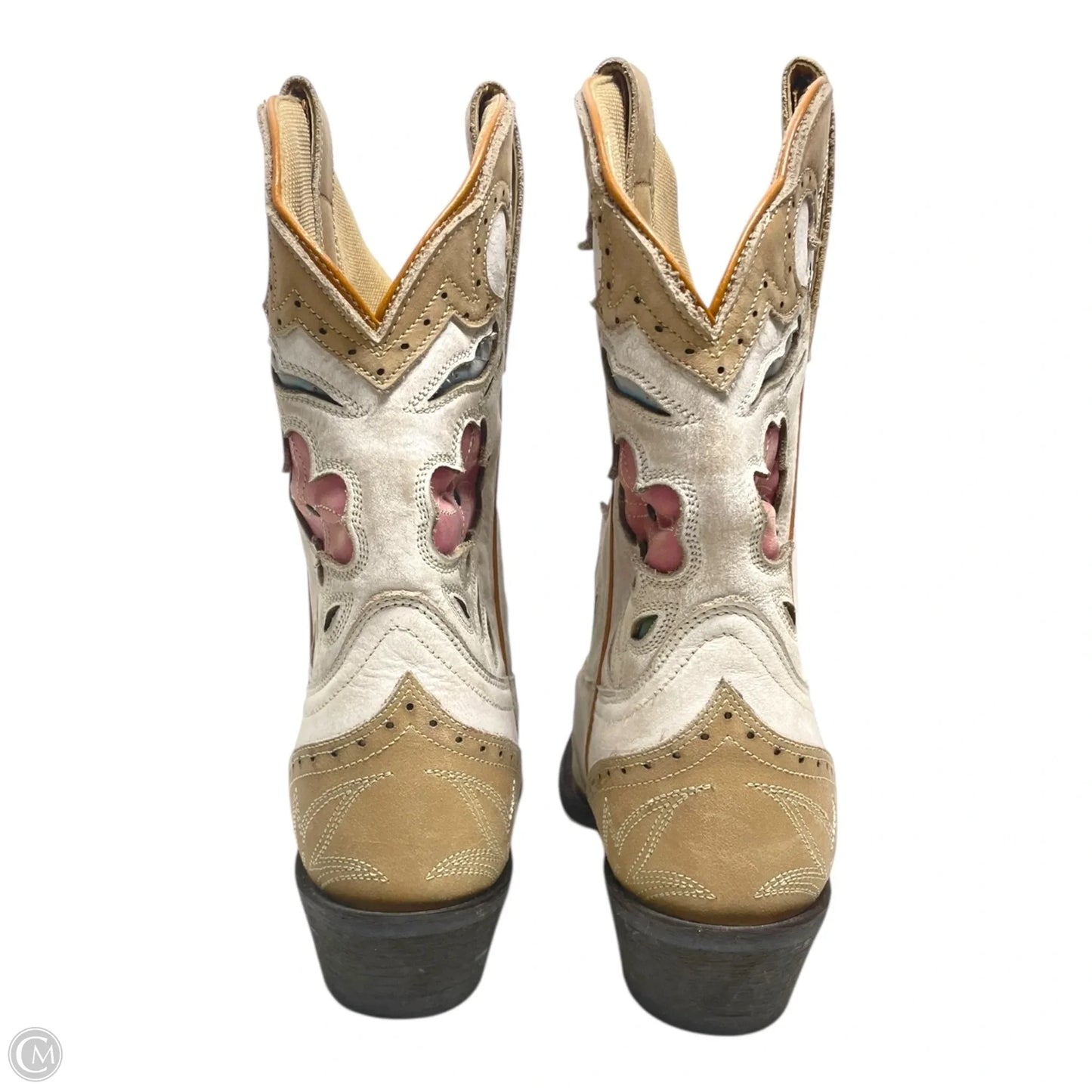 Boots Western By Laredo In Tan & White, Size: 9.5