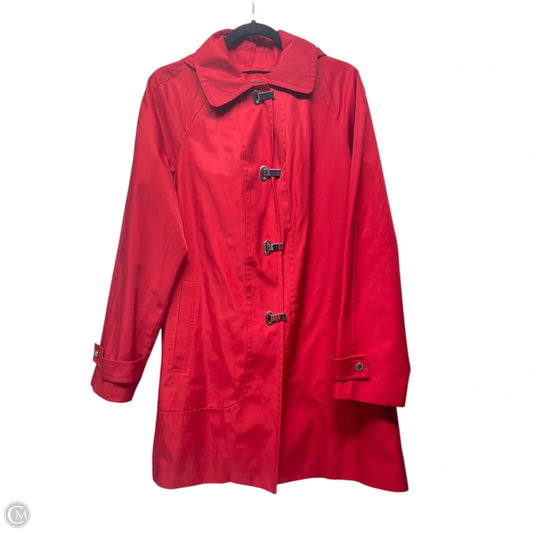 Coat Trench Coat By London Fog In Red, Size: L