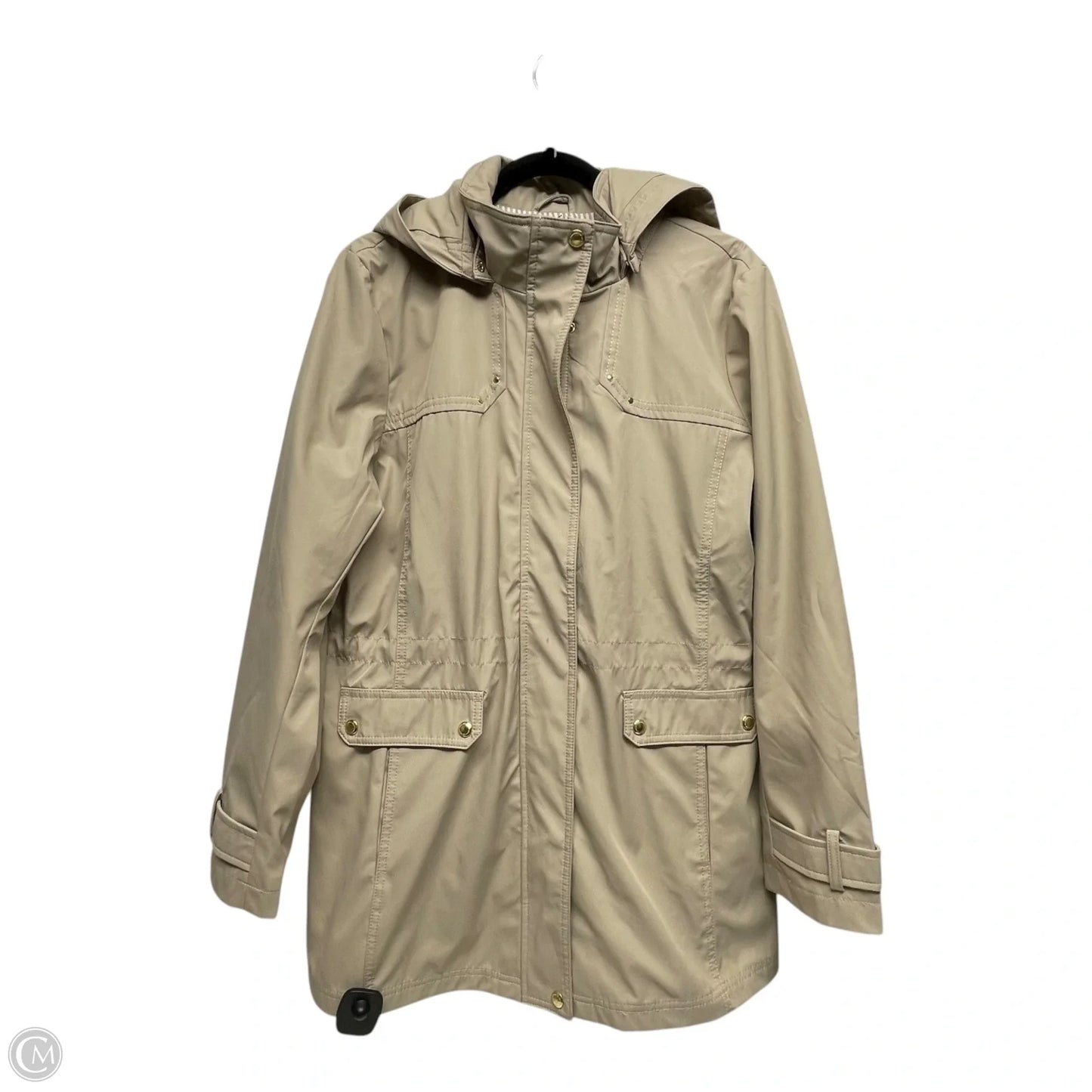 Coat Raincoat By Weatherproof In Tan, Size: Xl