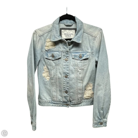 Jacket Denim By Abercrombie And Fitch In Blue Denim, Size: M