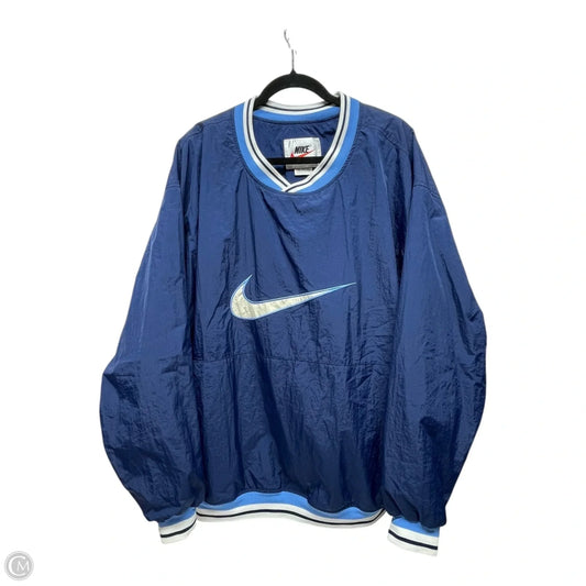 Athletic Jacket By Nike Apparel In Blue, Size: 2x