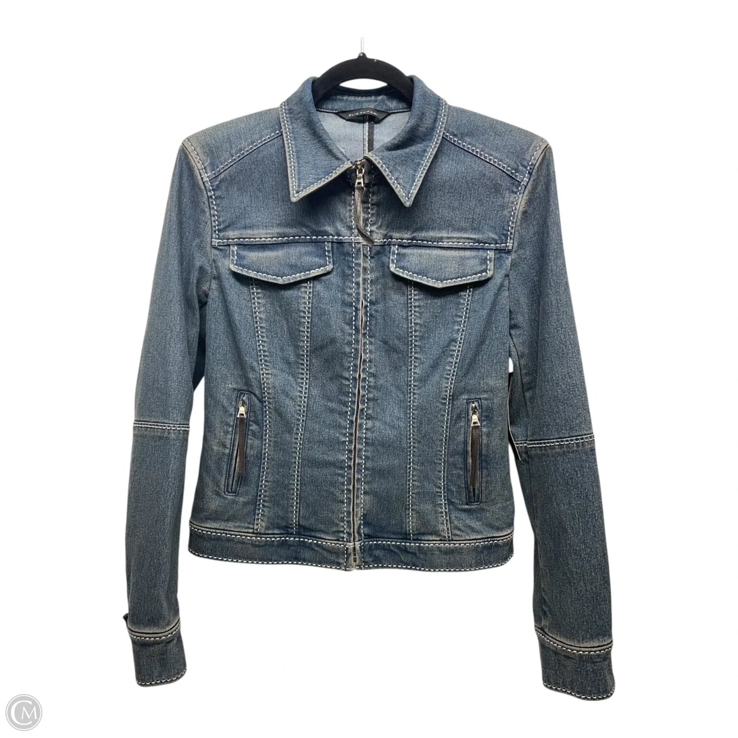 Jacket Denim By Elie Tahari In Blue Denim, Size: S