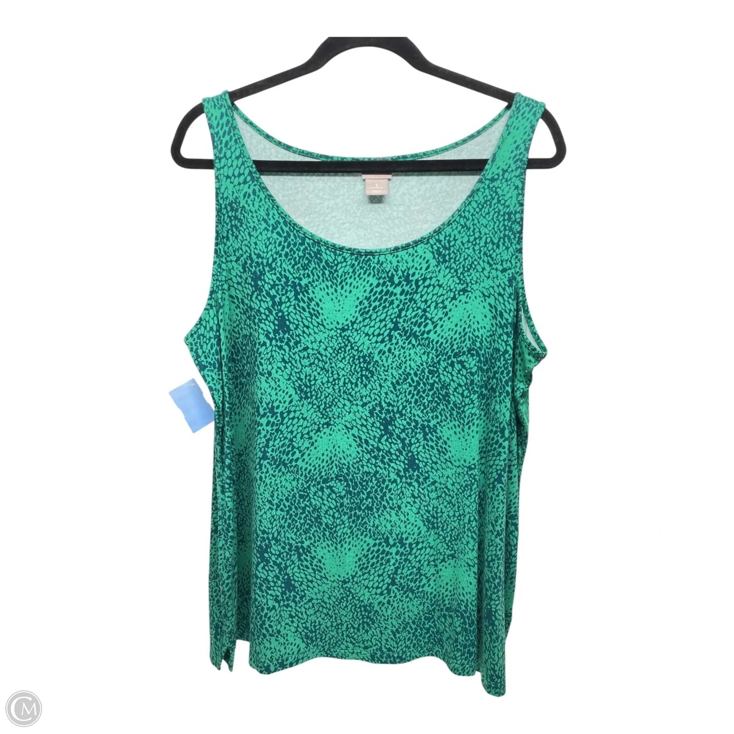 Tank Top By Chicos In Green, Size: Xl