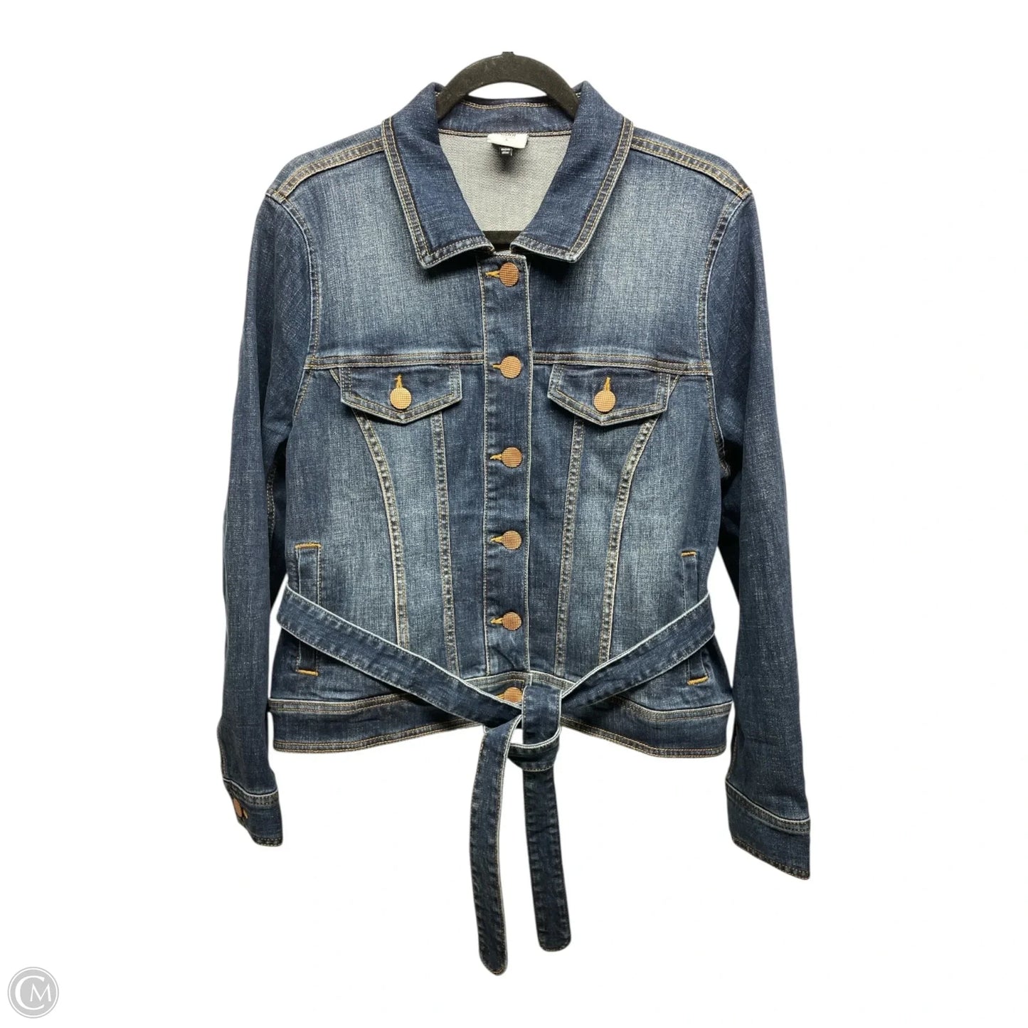 Jacket Denim By Cabi In Blue Denim, Size: L