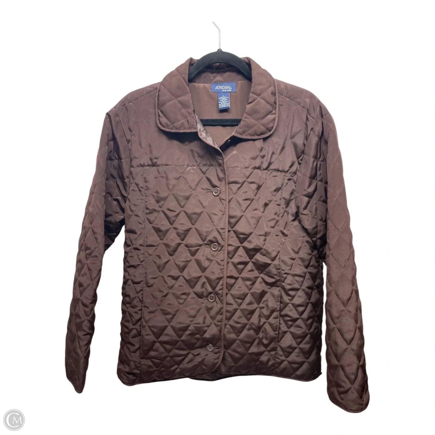 Jacket Puffer & Quilted By JORDAN BLUE LABEL In Brown, Size: L