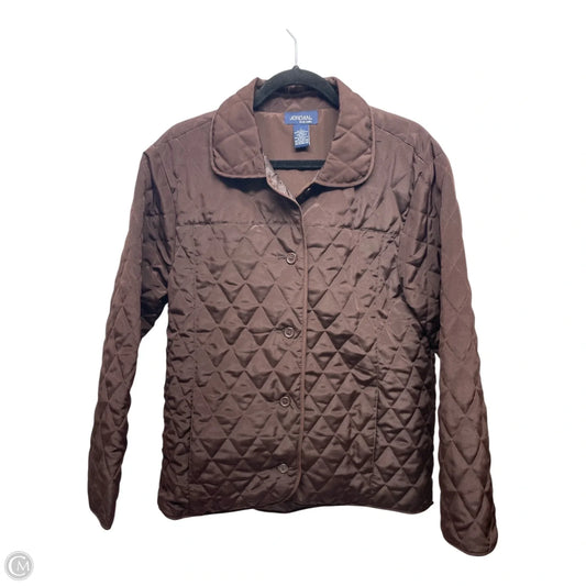 Jacket Puffer & Quilted By JORDAN BLUE LABEL In Brown, Size: L