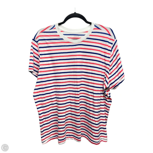 Top Short Sleeve By Universal Thread In Blue Red & White, Size: 2x