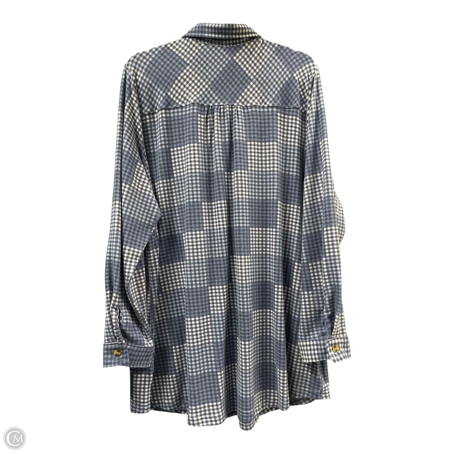 Top Long Sleeve By Robert Louis In Plaid Pattern, Size: 2x
