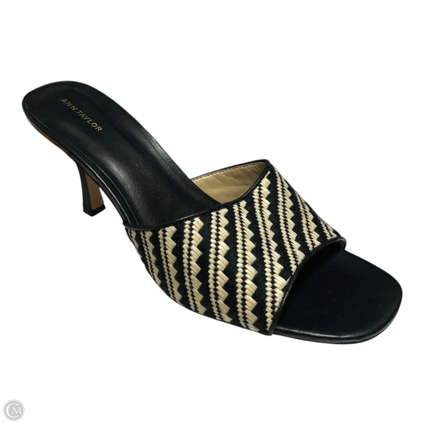 Sandals Heels Stiletto By Ann Taylor In Black & White, Size: 11