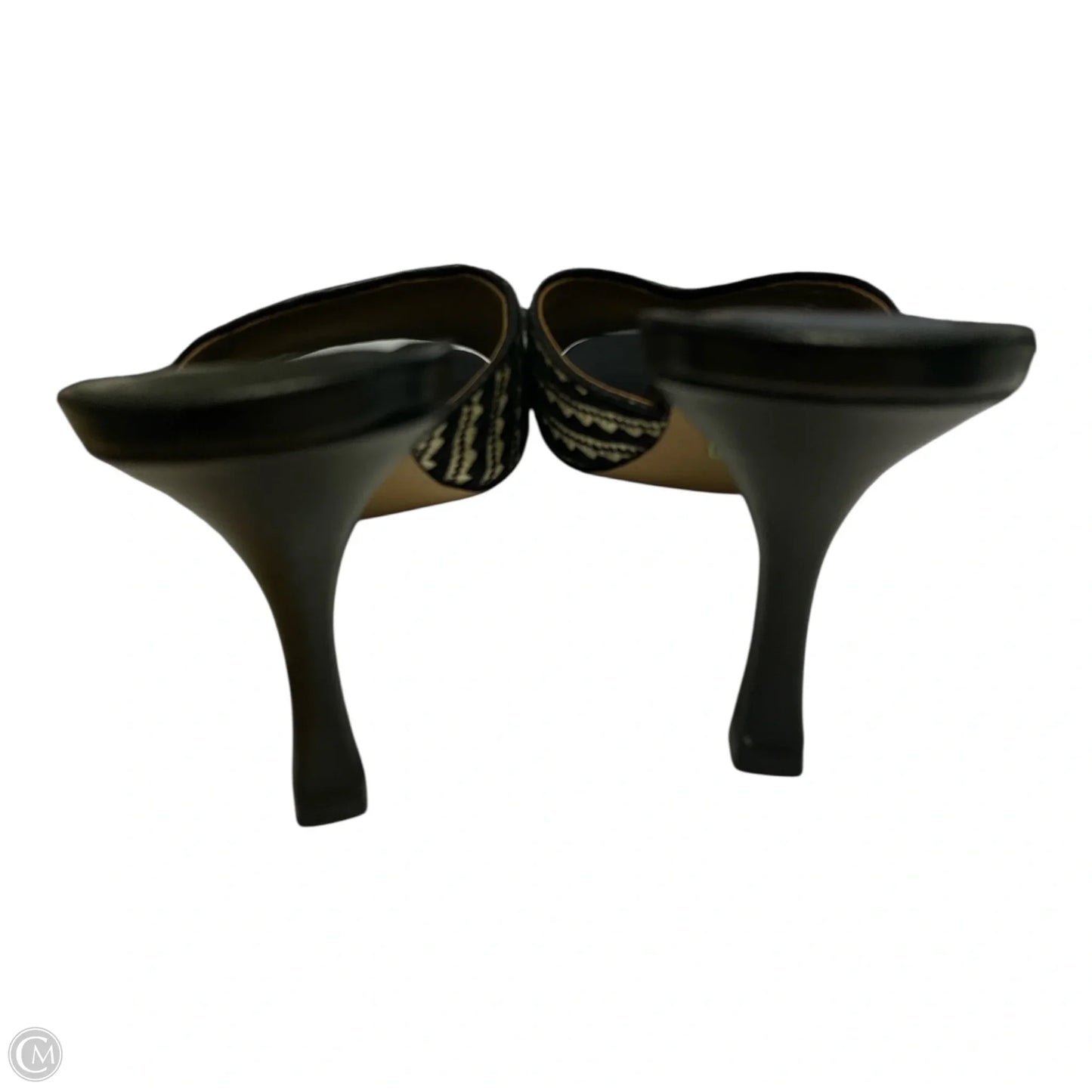 Sandals Heels Stiletto By Ann Taylor In Black & White, Size: 11