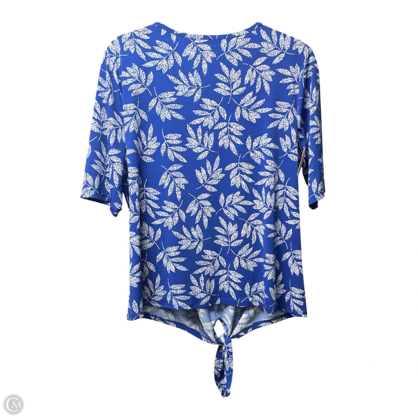 Top Short Sleeve By East 5th In Blue & White, Size: L