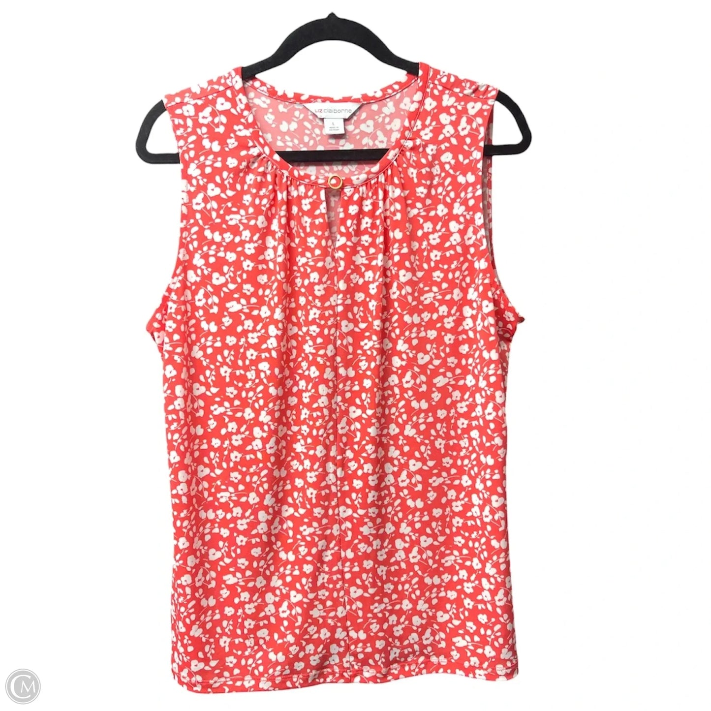 Top Sleeveless By Liz Claiborne In Coral, Size: L