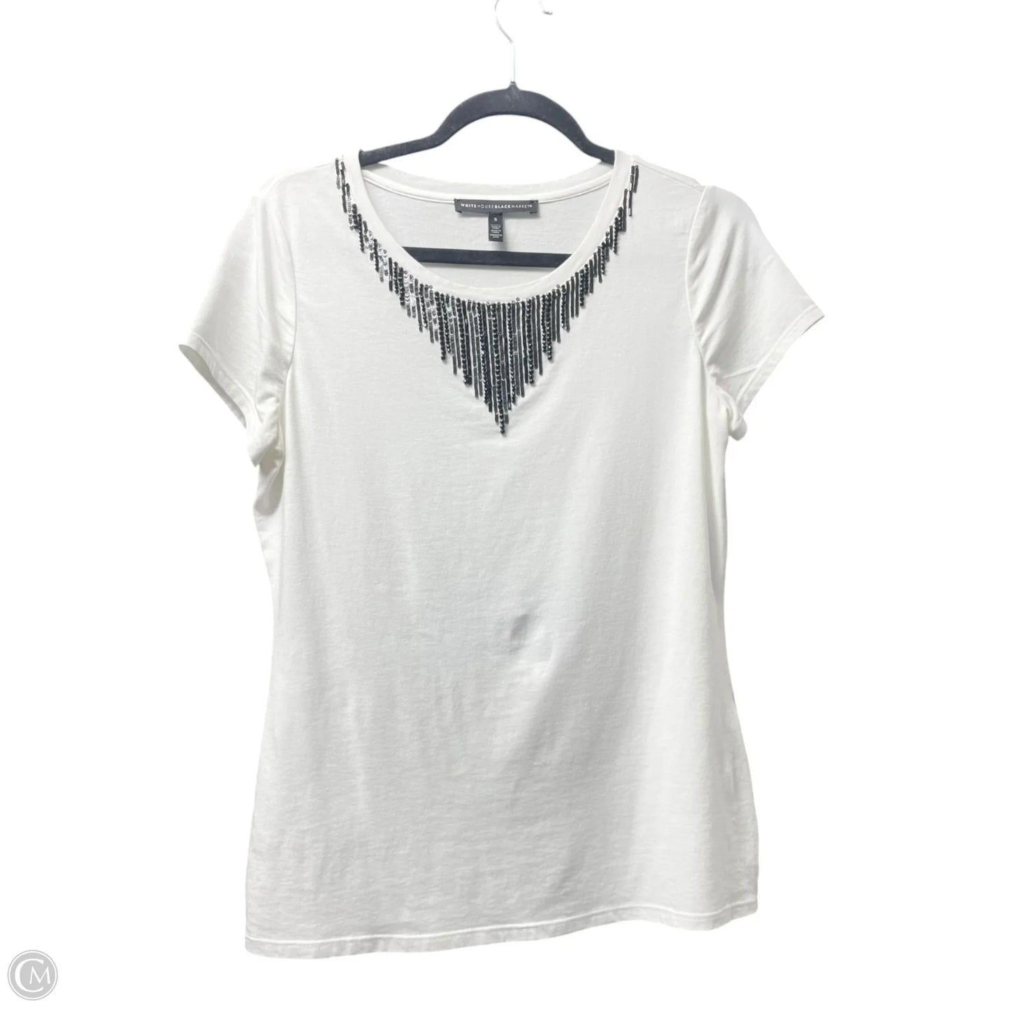 Top Short Sleeve By White House Black Market In White, Size: S