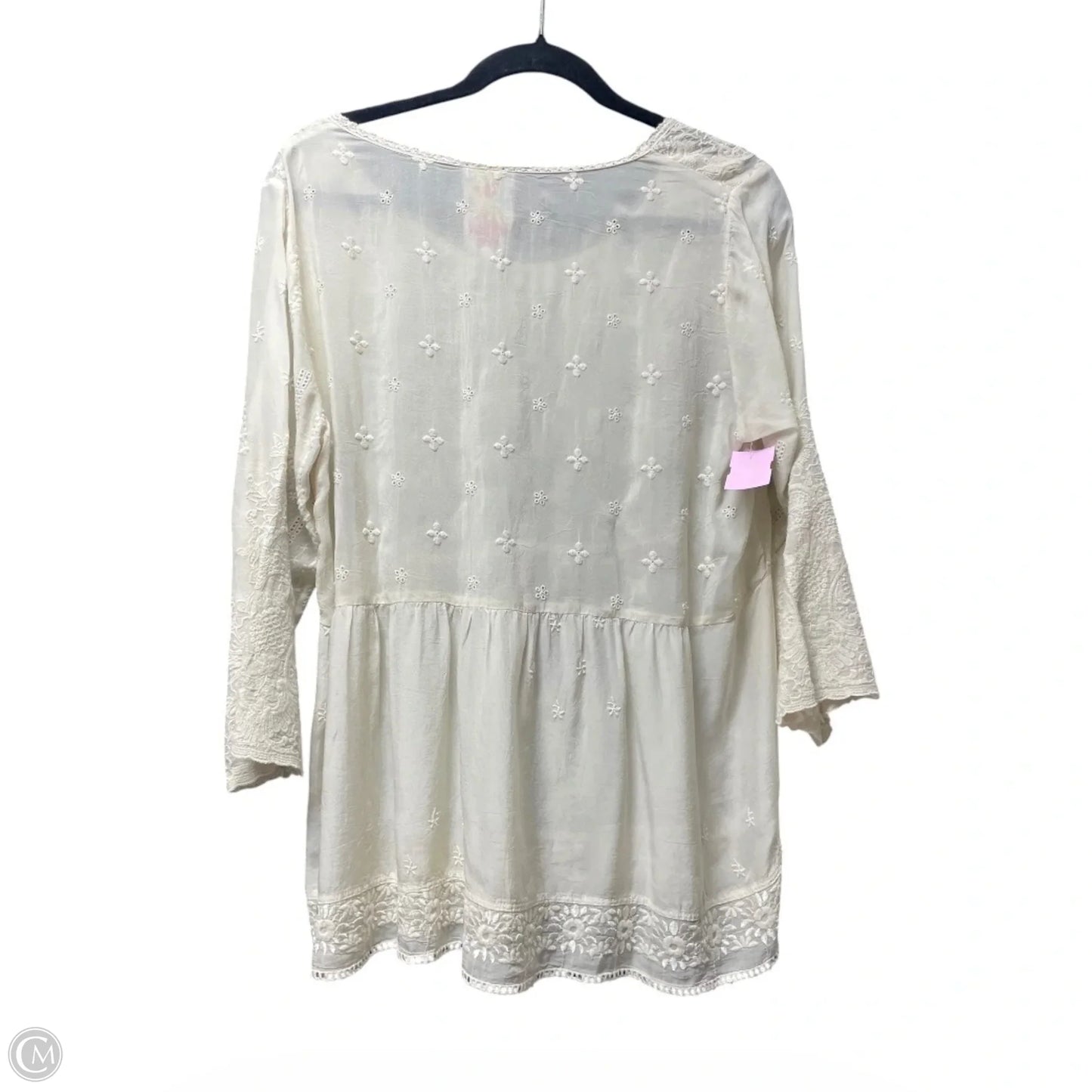 Top Long Sleeve Designer By Johnny Was In Beige, Size: S
