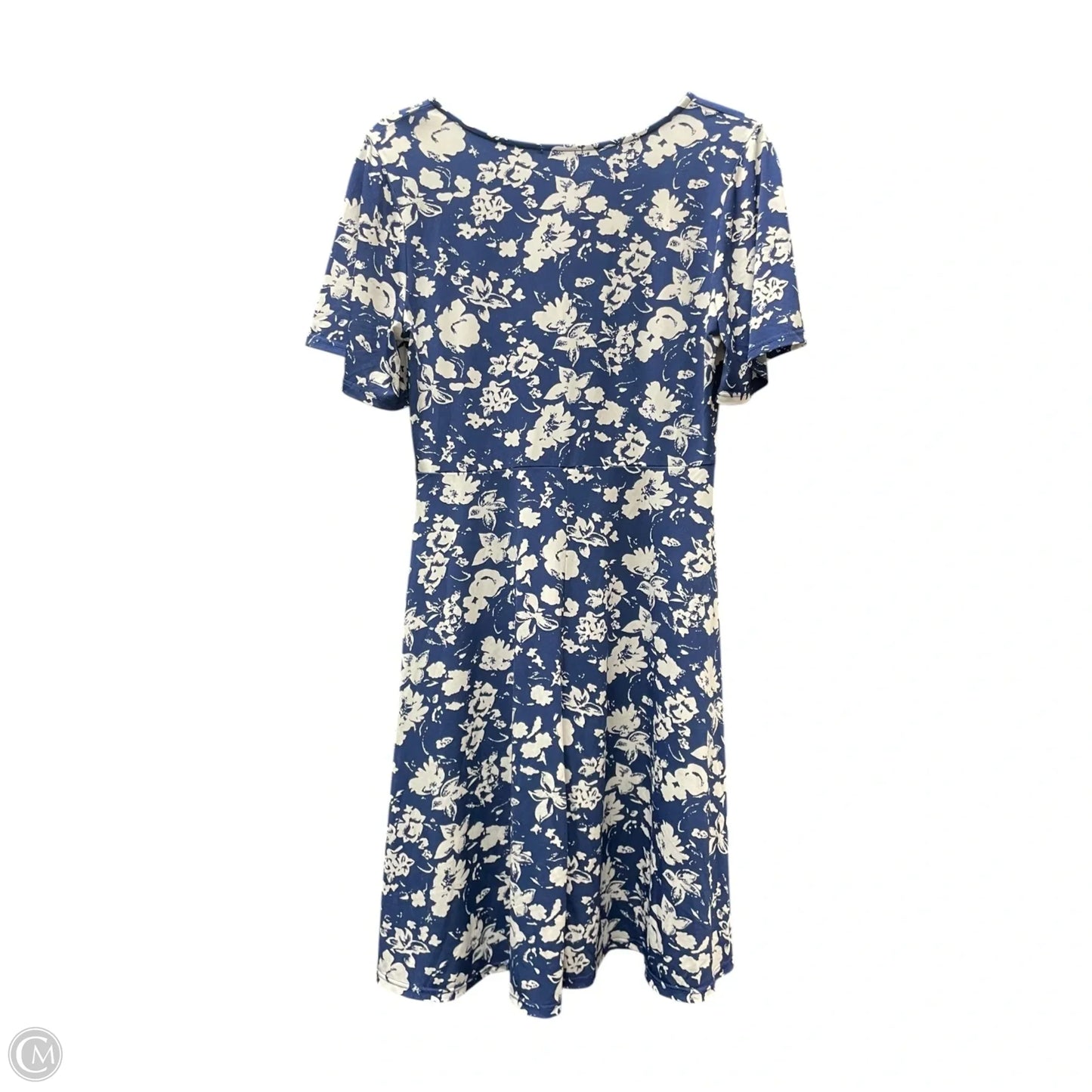 Dress Casual Short By Clothes Mentor In Blue & White, Size: M
