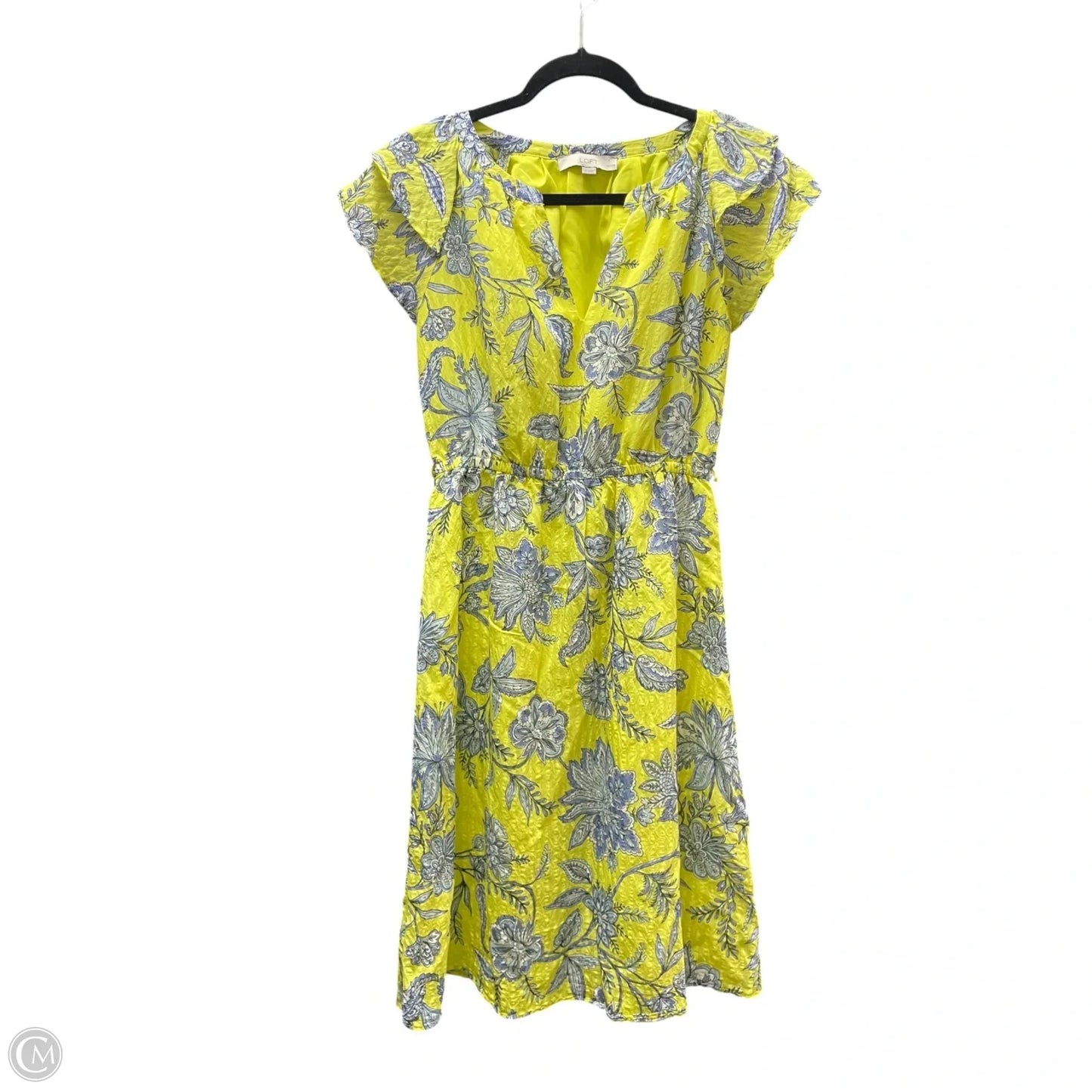 Dress Casual Short By Loft In Blue & Yellow, Size: Sp