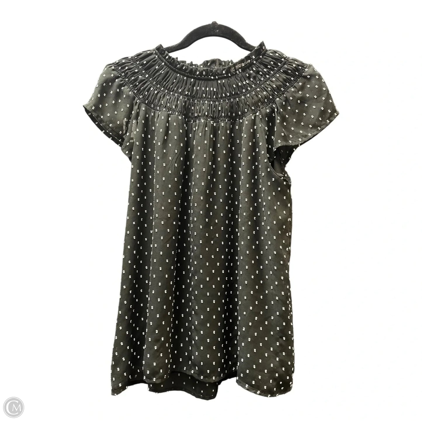 Top Short Sleeve By Loft In Polkadot Pattern, Size: S