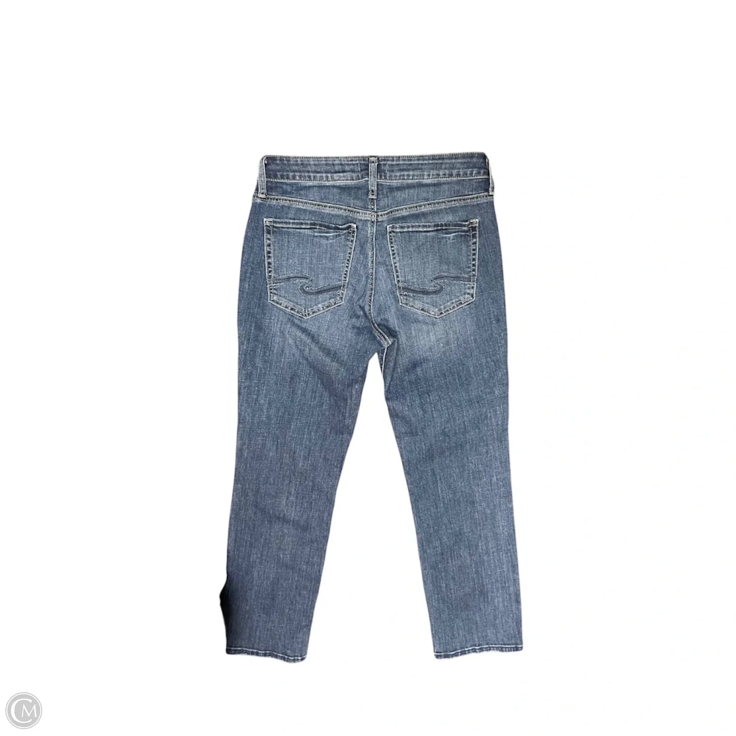 Jeans Cropped By SILVER JEANS CO In Blue Denim, Size: 12