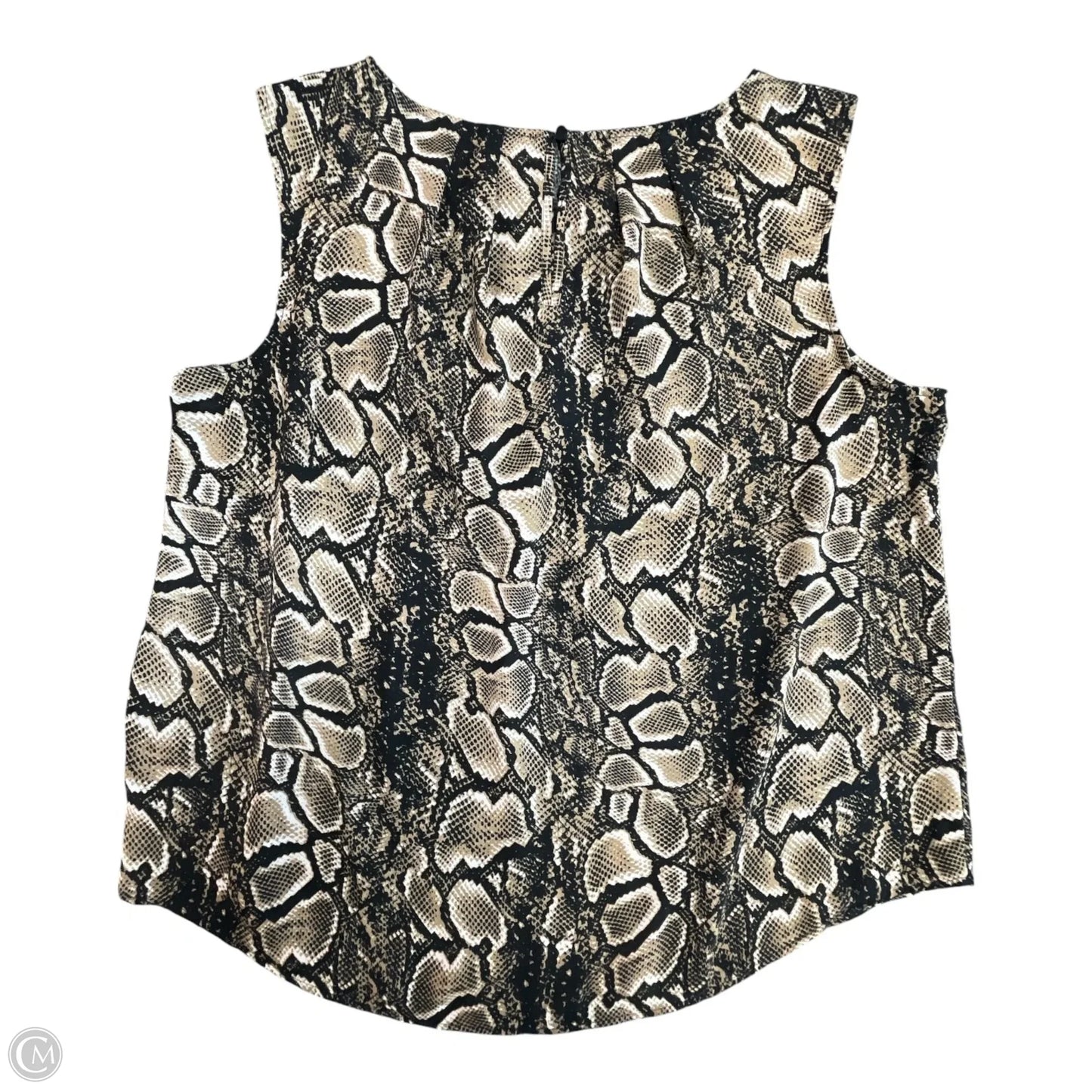 Blouse Sleeveless By Worthington In Animal Print, Size: Xl