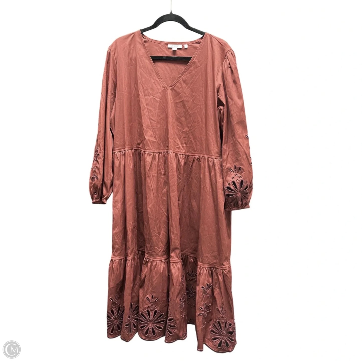 Dress Casual Midi By Chicos In Copper, Size: Xl