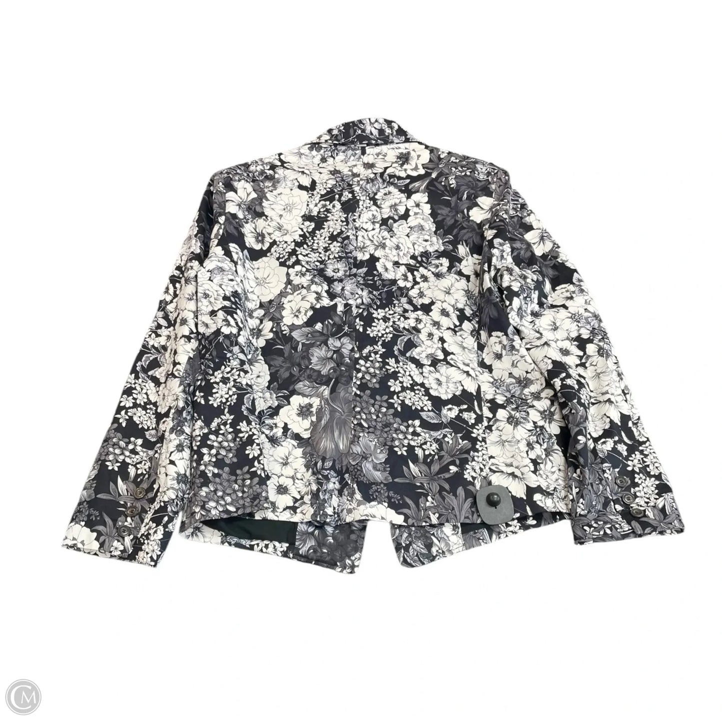 Blazer By Chicos In Black & White, Size: L