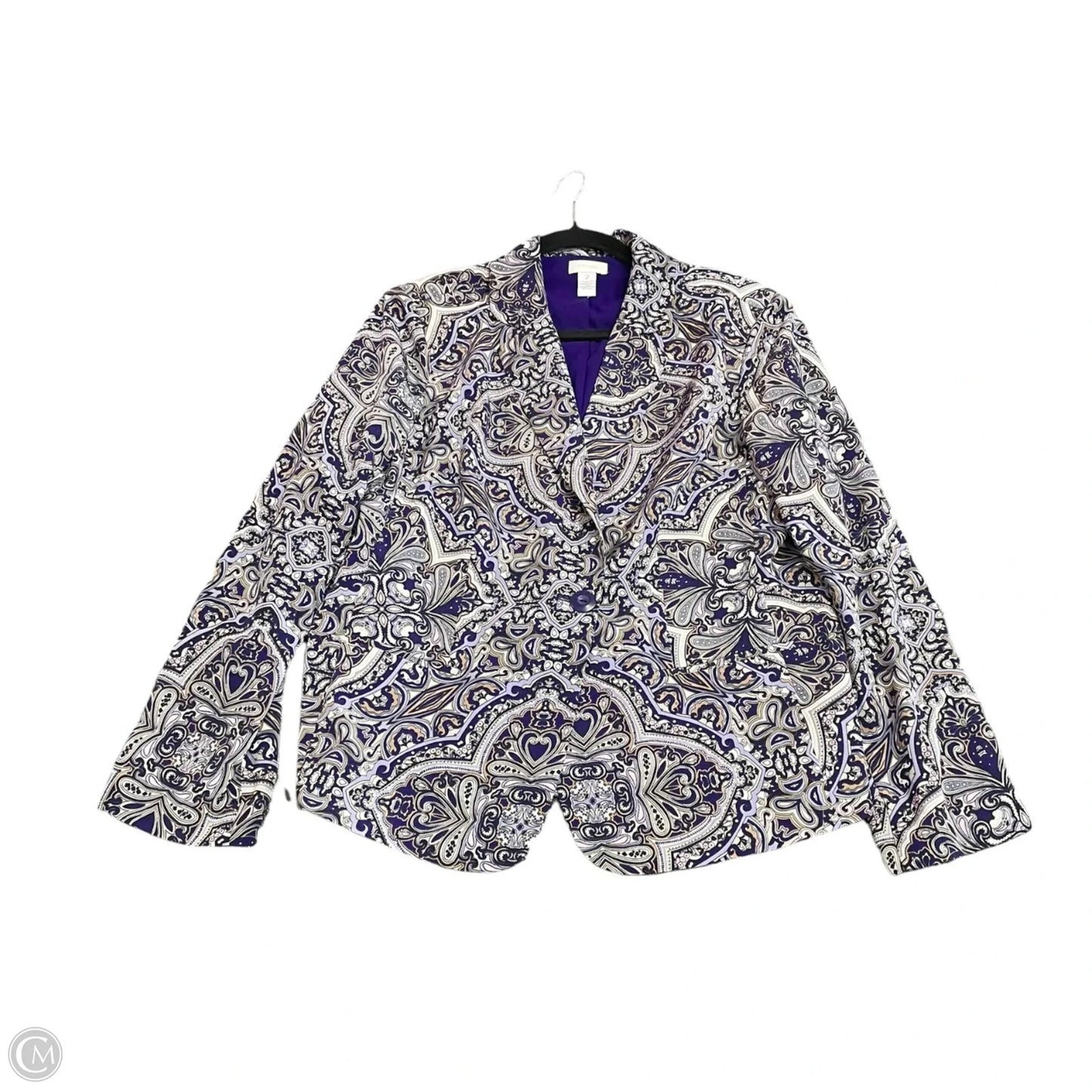 Blazer By Chicos In Purple, Size: L