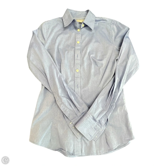 Top Long Sleeve By Banana Republic In Blue, Size: Xs