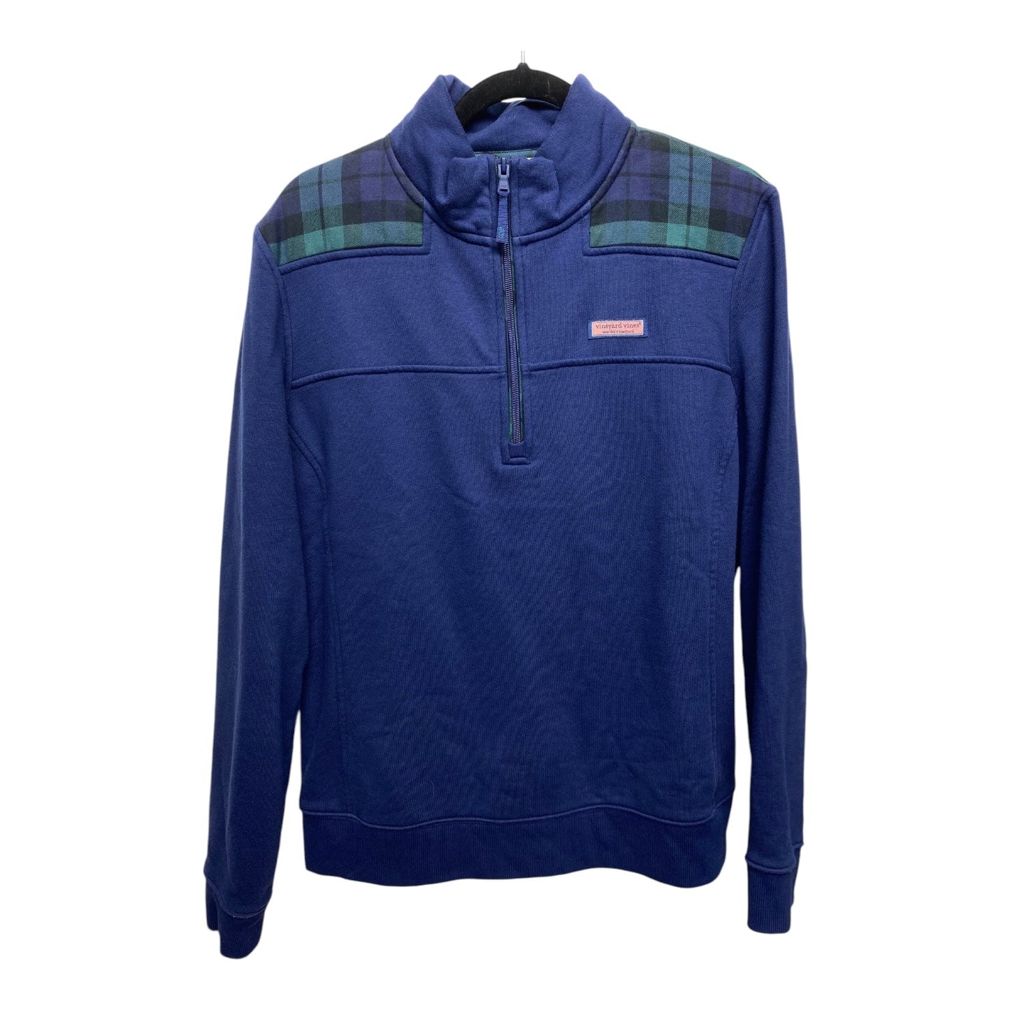 Sweatshirt Collar By Vineyard Vines In Blue & Green, Size: S