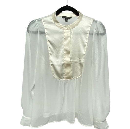 Top Long Sleeve Basic By Banana Republic In Ivory, Size: Xs