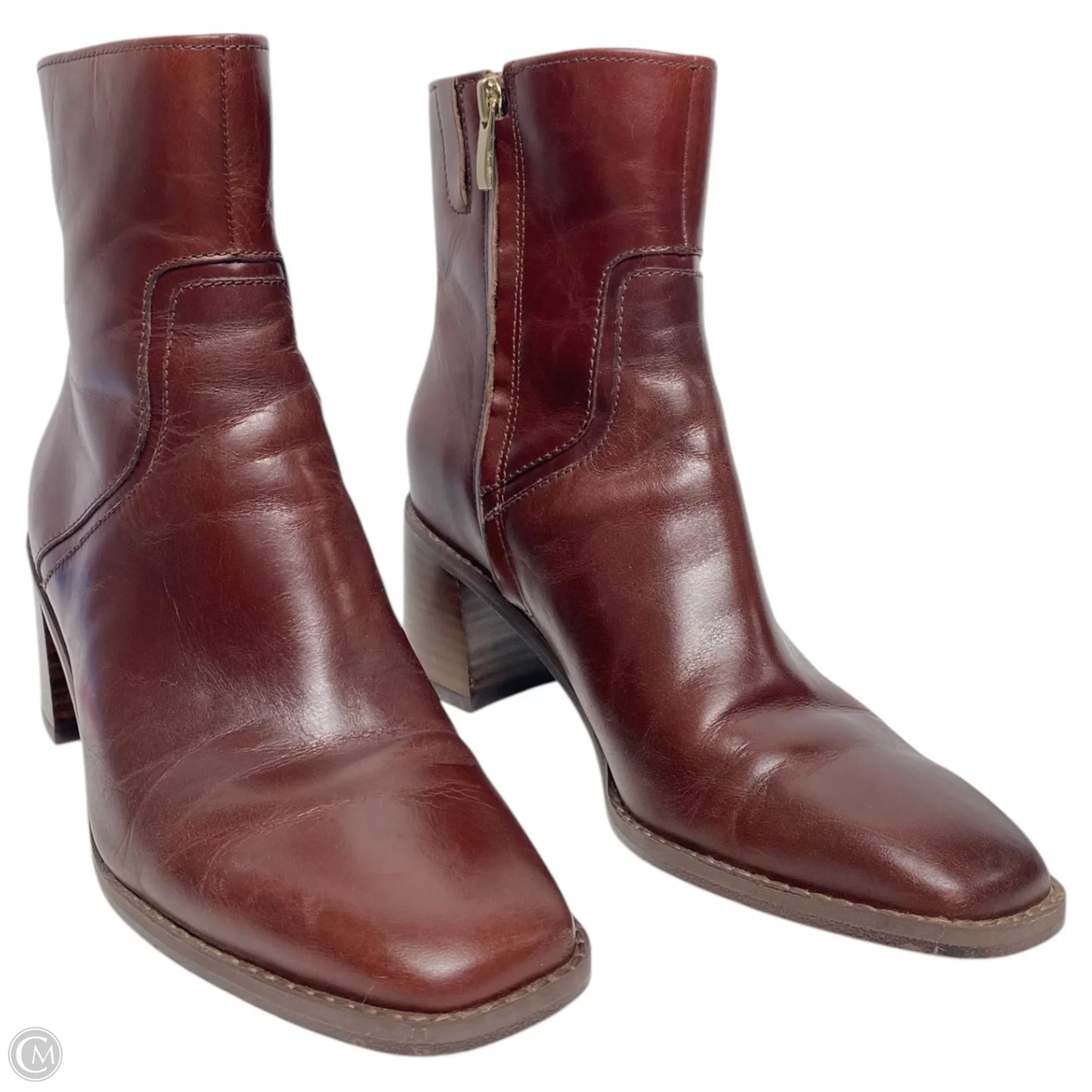 Boots Ankle Heels By Naturalizer In Brown, Size: 7.5