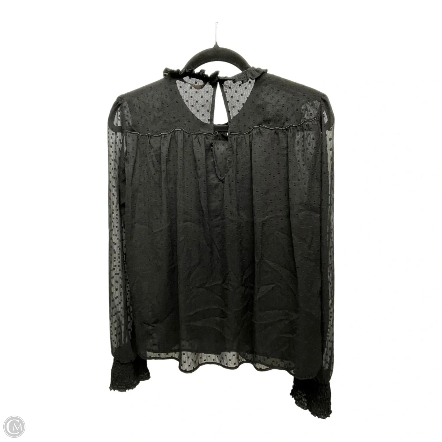 Top Long Sleeve By Zara In Black, Size: S