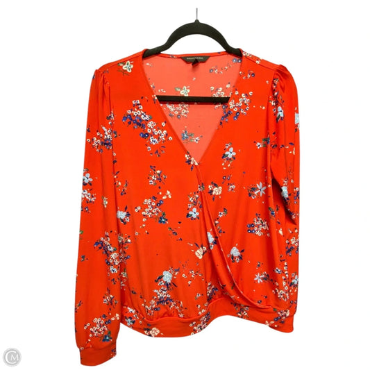 Top Long Sleeve By Banana Republic In Red, Size: M