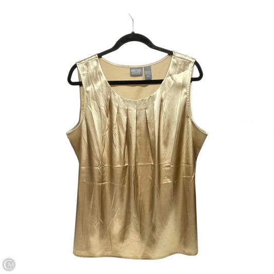 Top Sleeveless By Chicos In Gold, Size: Xl