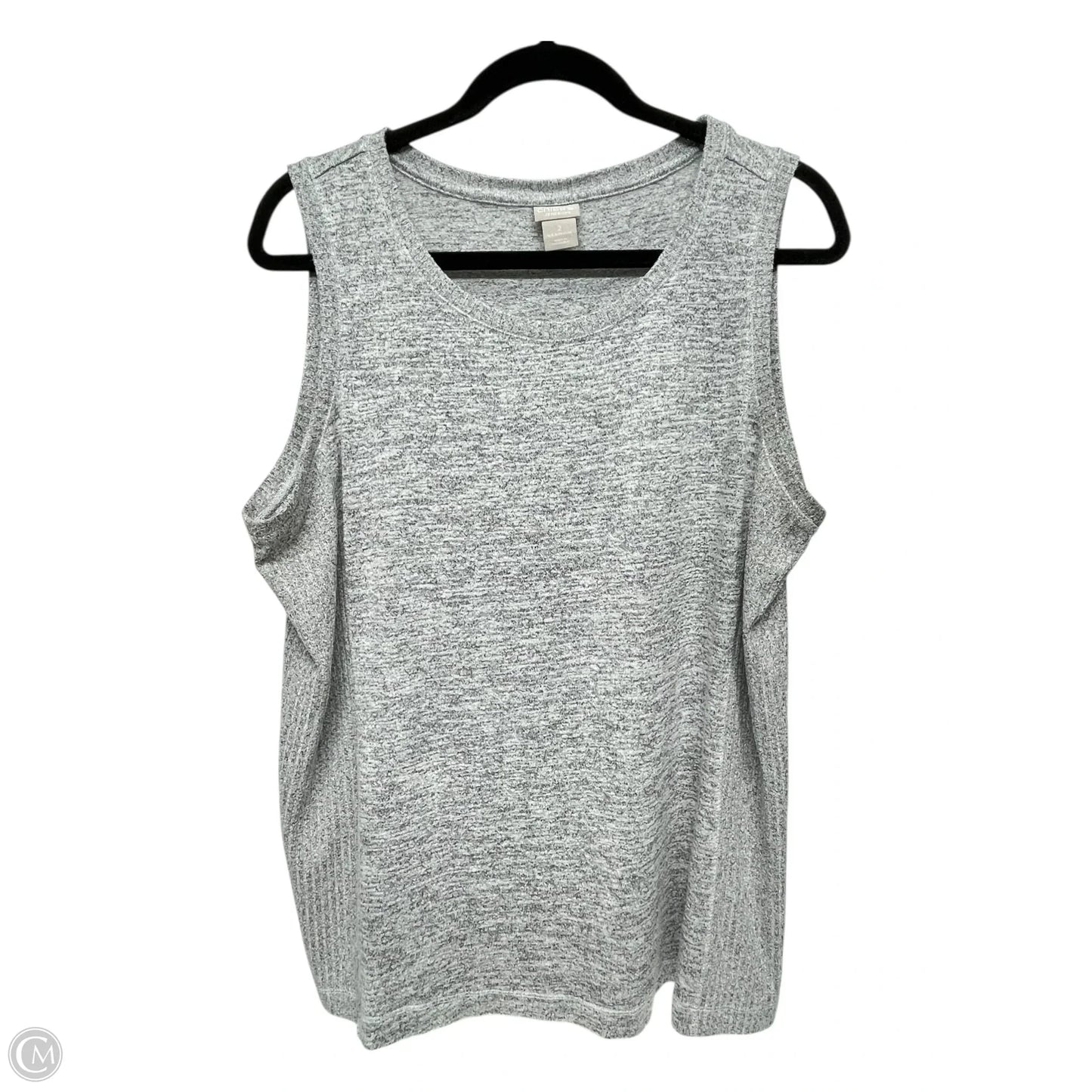 Top Sleeveless By Chicos In Grey, Size: L