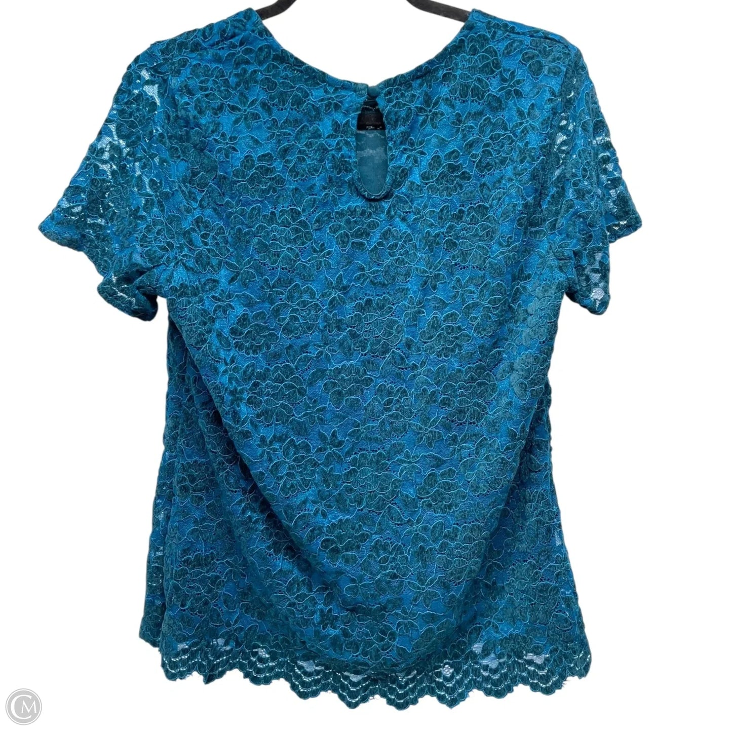 Top Short Sleeve By TEDDI ROSE In Teal, Size: M