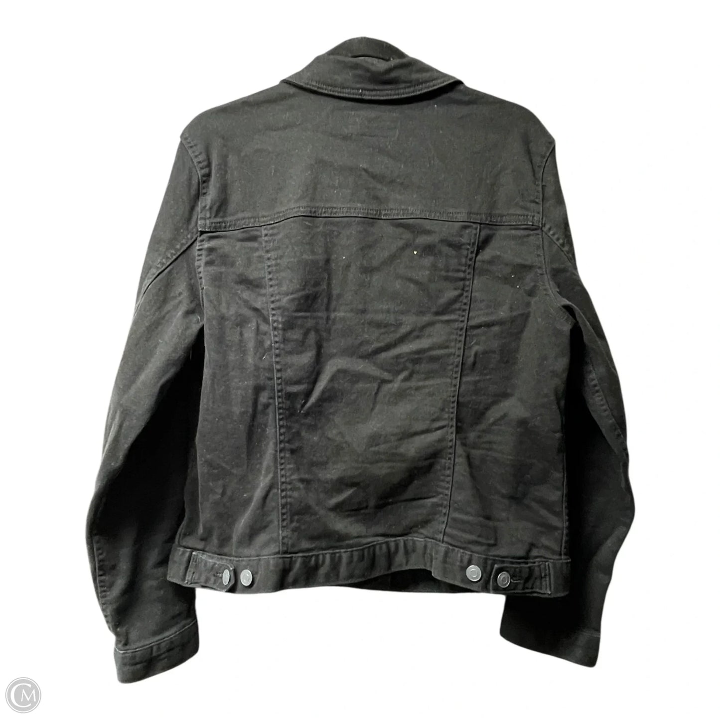 Jacket Denim By Time And Tru In Black, Size: L